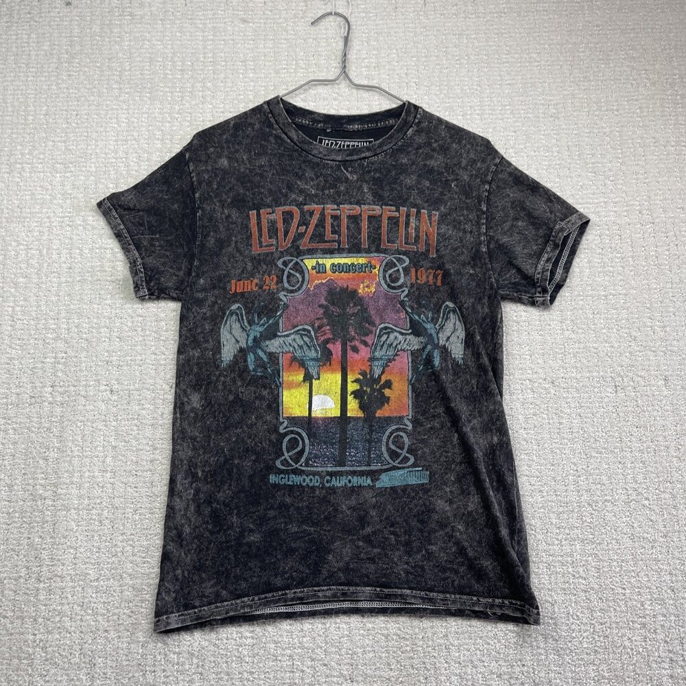 Led Zeppelin Men's Officially Licensed 1977 Live In Concert Tie Dye T-Shirt XS